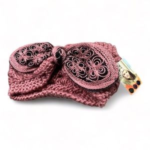NWT Knotted knitted hair band pink
